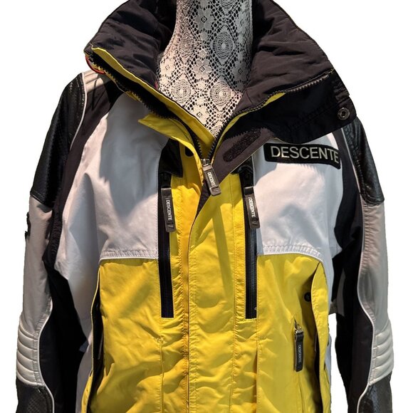 Descente Titan Thermo Ski Pro Jacket Ion Bodies Yellow black white Mens Small - Picture 8 of 16